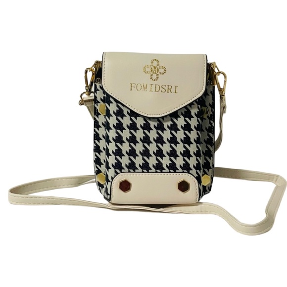 Handbags - 1021-Fashion Mini Crossbody Cell Phone bag-Cream